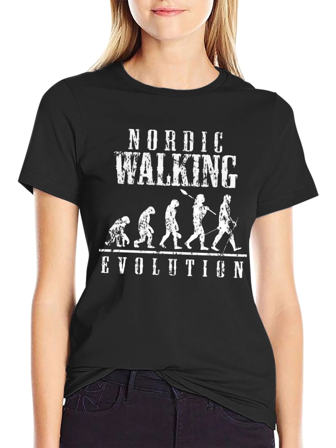 Nordic Walking Evolution T-Shirt -  Funny Walker Tee