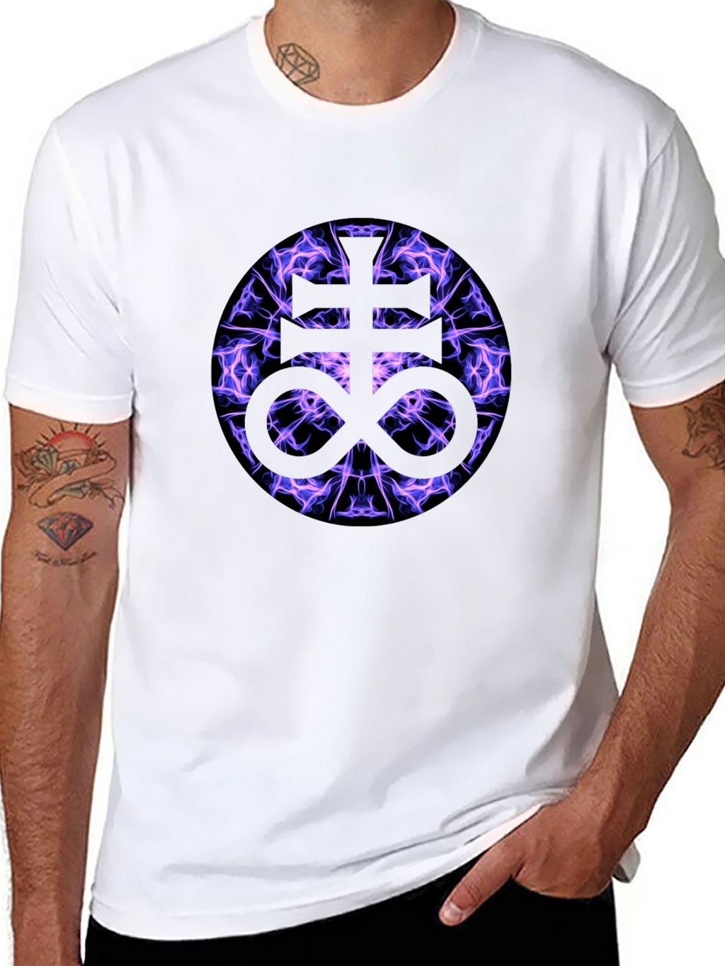 Leviathan Cross T-Shirt - Gothic Symbol Tee