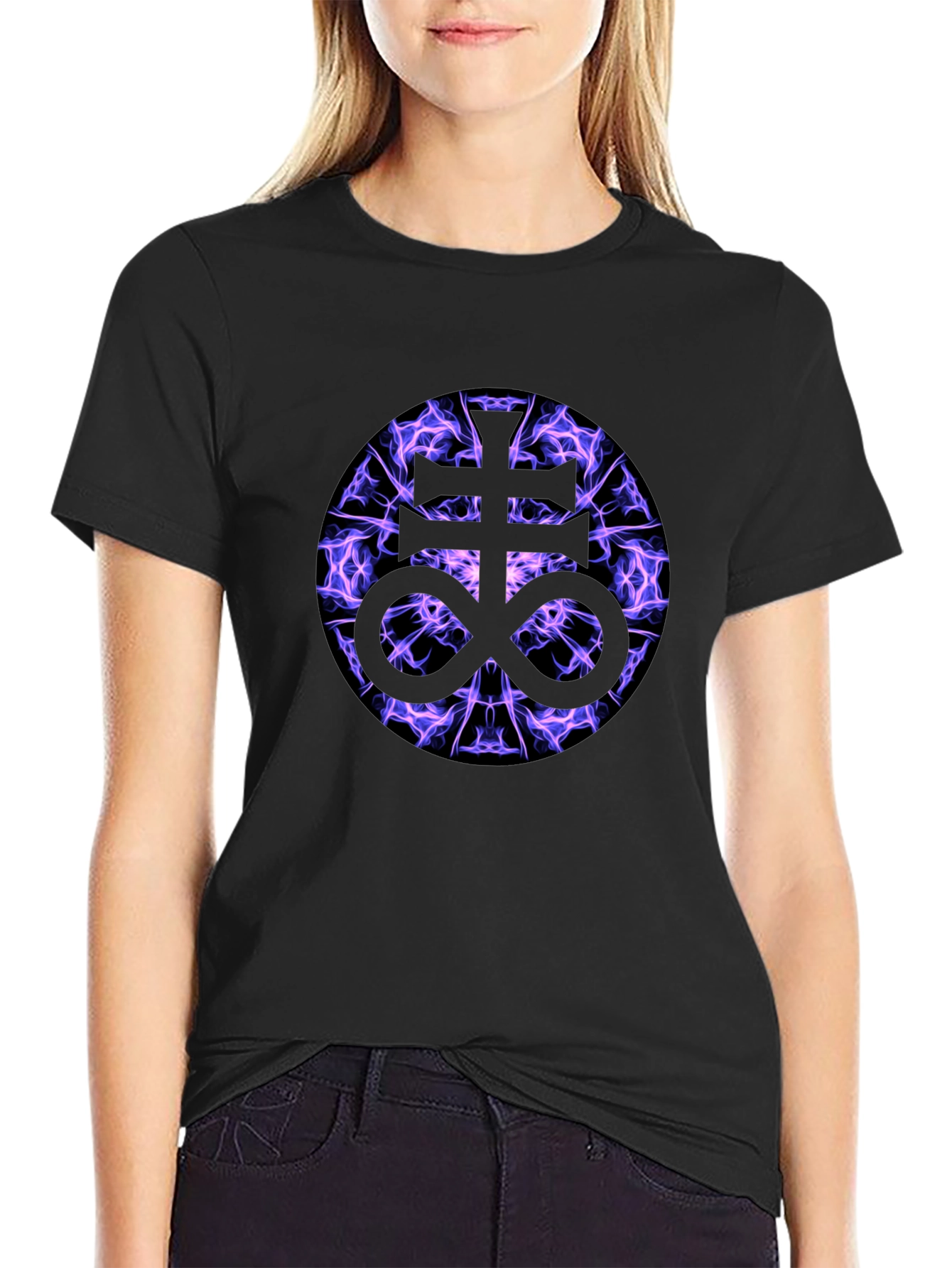 Leviathan Cross T-Shirt - Gothic Symbol Tee