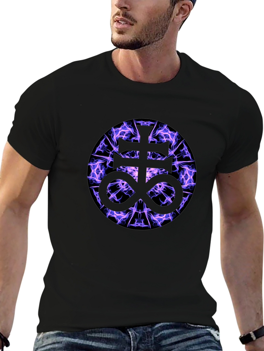 Leviathan Cross T-Shirt - Gothic Symbol Tee