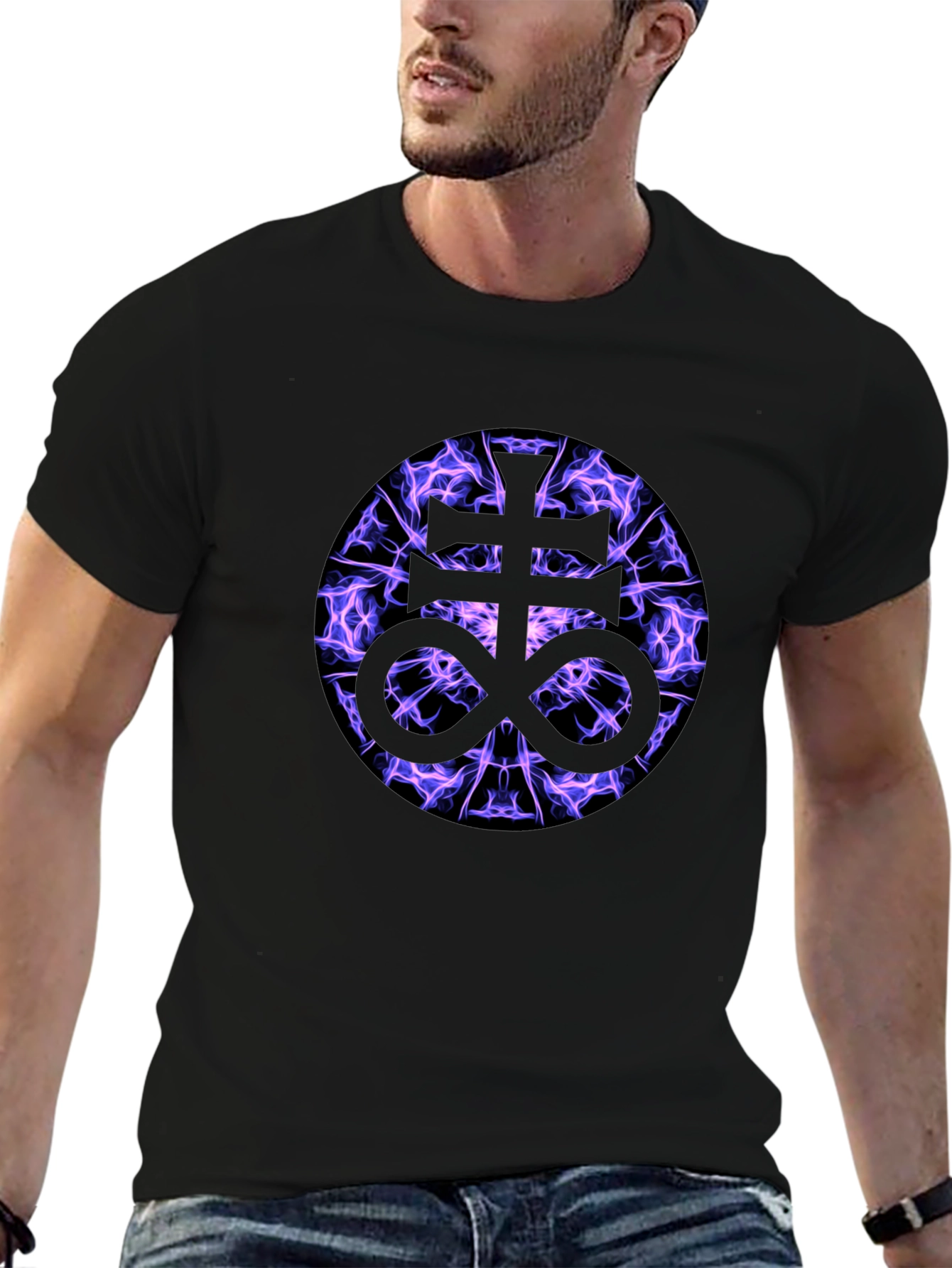 Leviathan Cross T-Shirt - Gothic Symbol Tee