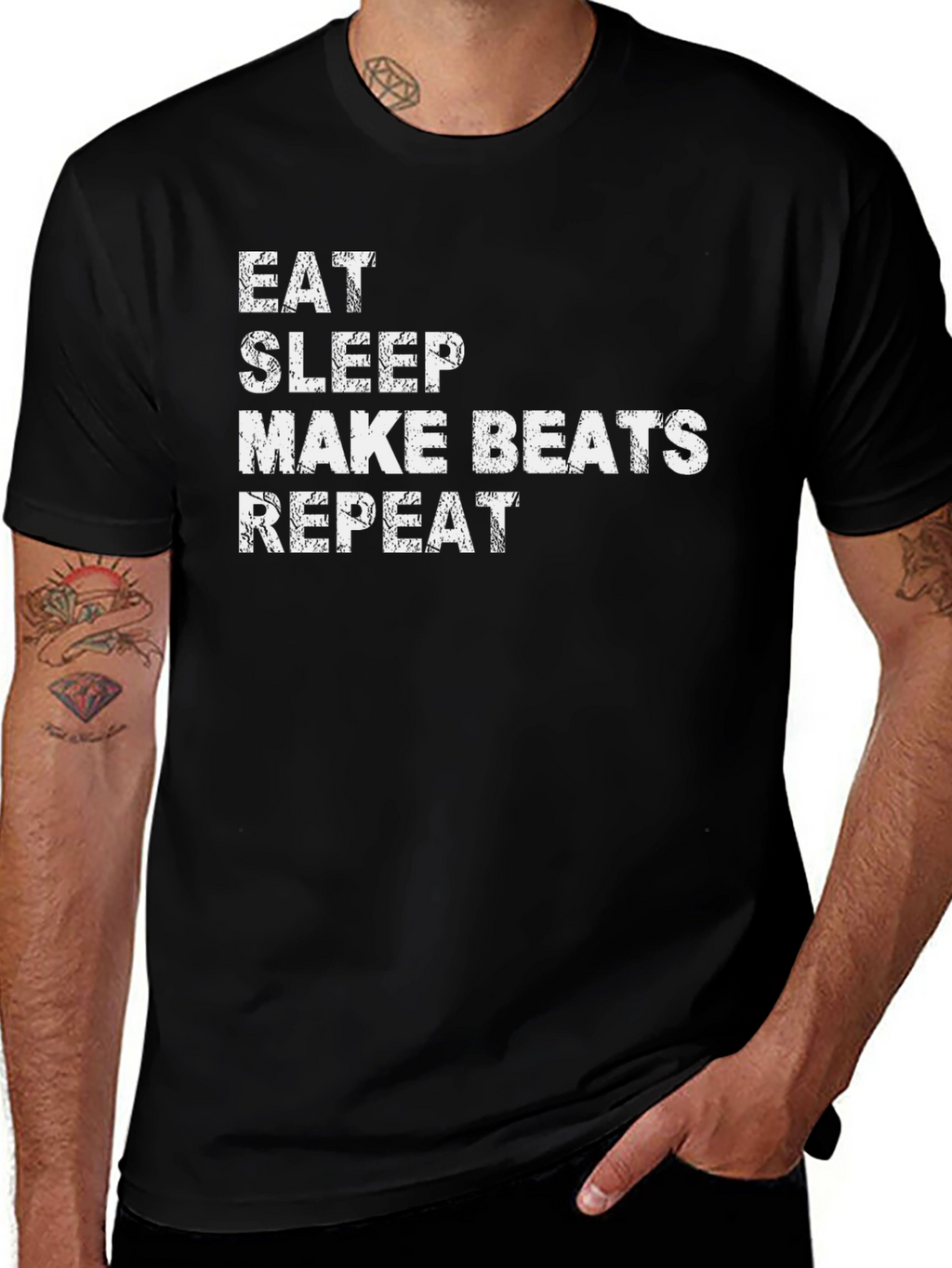 Eat Sleep Make Beats Repeat Graphic T-Shirt