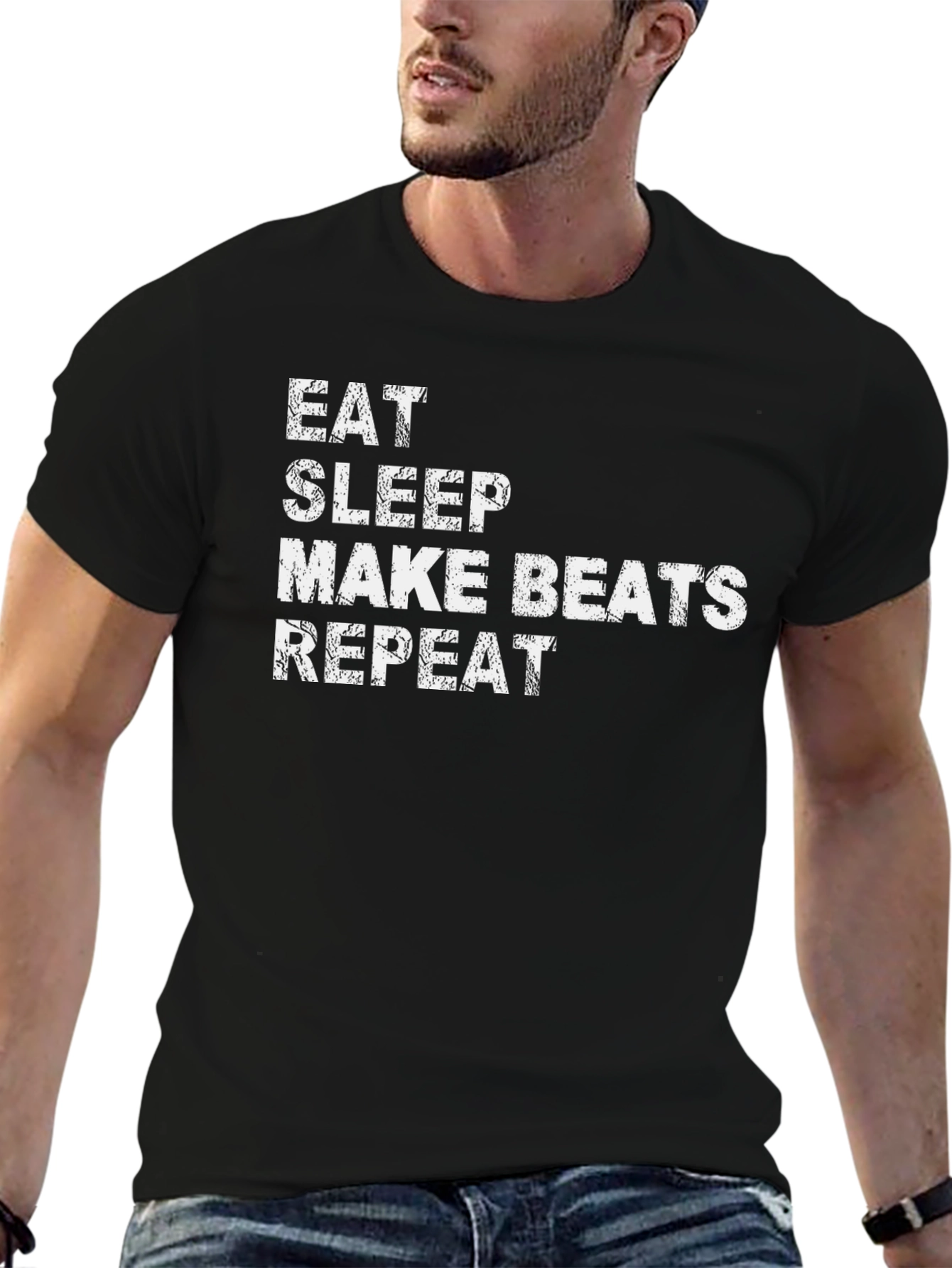 Eat Sleep Make Beats Repeat Graphic T-Shirt