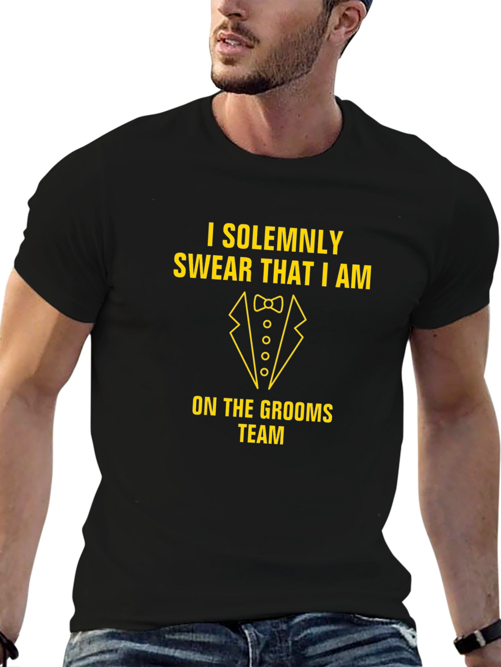 Grooms Team T-Shirt: Solemnly Swear Graphic Tee