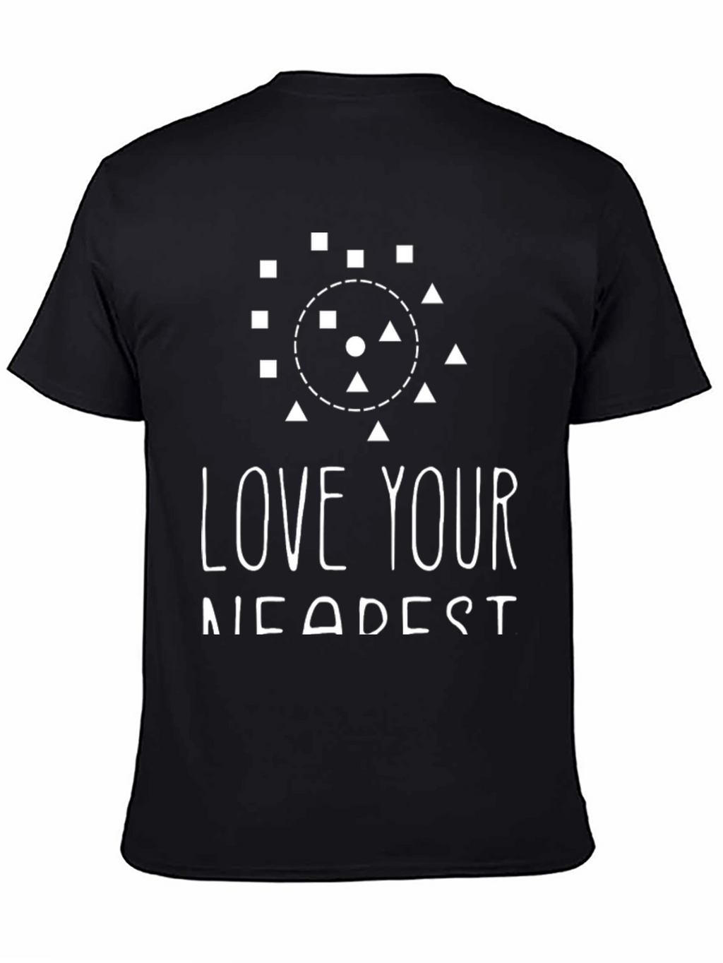 Love Your Nearest Black Graphic Tee