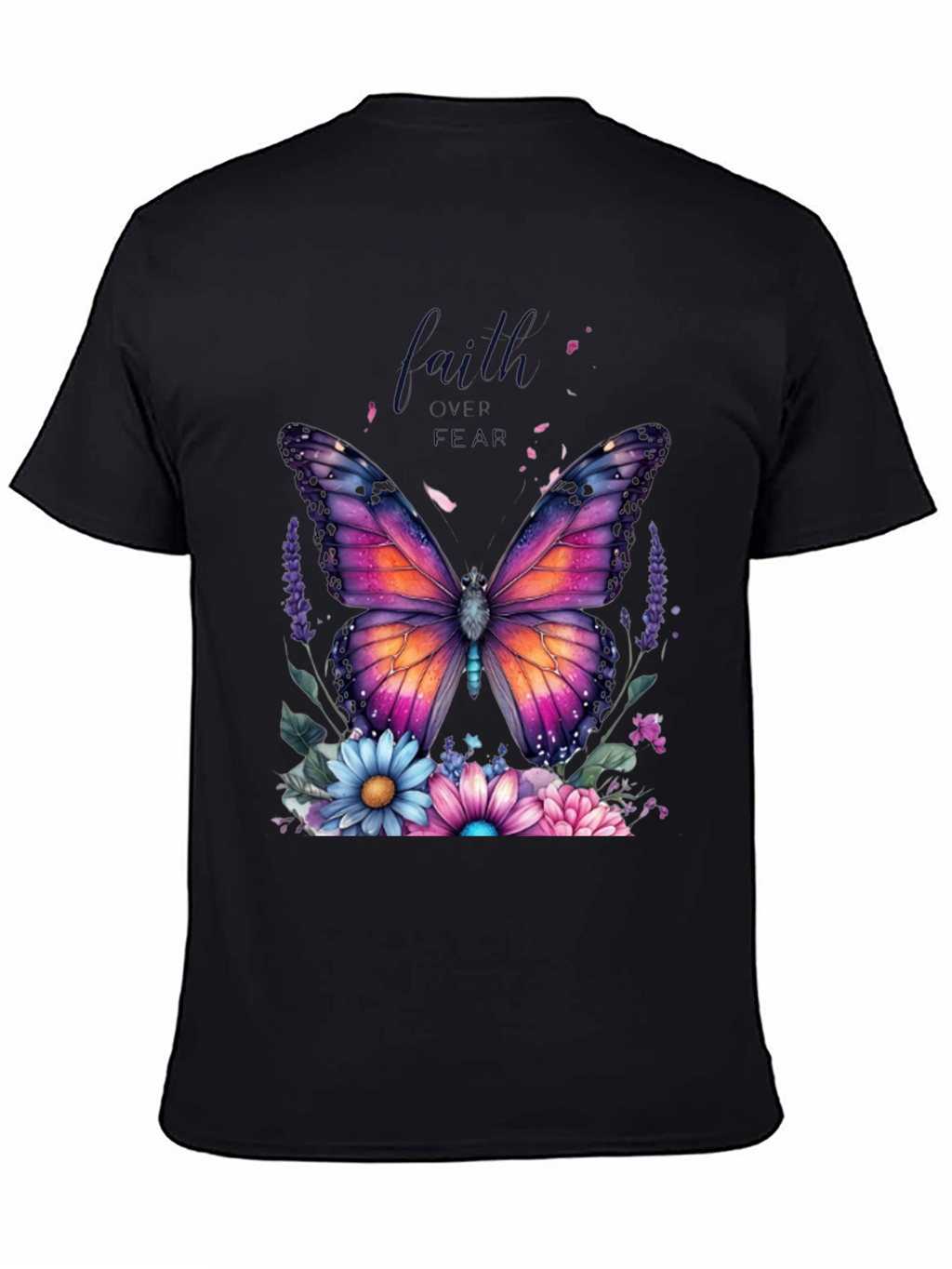 Faith Over Fear Butterfly Graphic T-Shirt