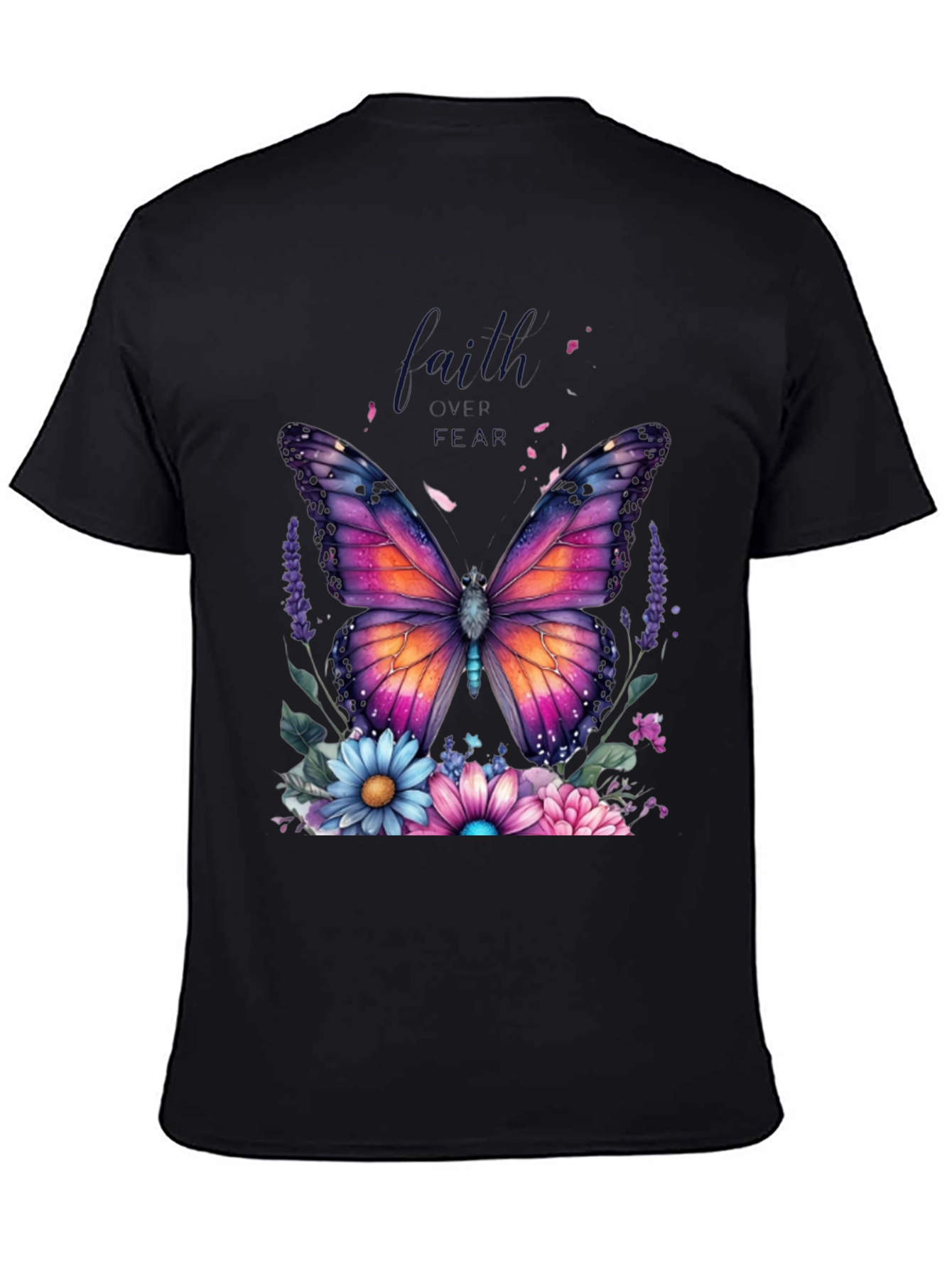 Faith Over Fear Butterfly Graphic T-Shirt