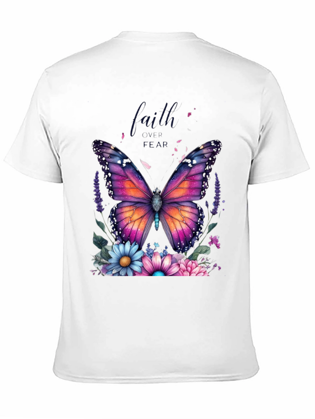 Faith Over Fear Butterfly Graphic T-Shirt