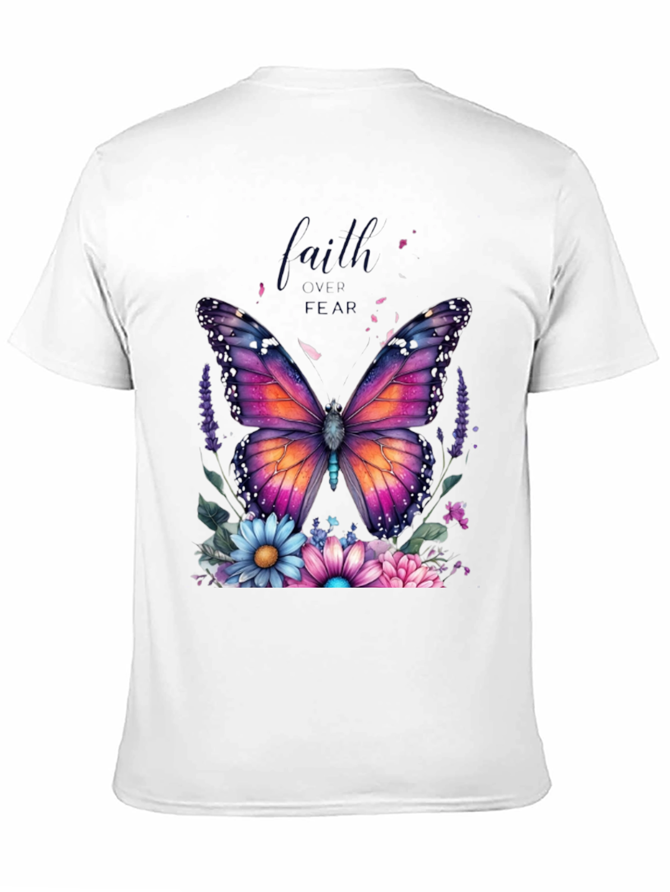Faith Over Fear Butterfly Graphic T-Shirt