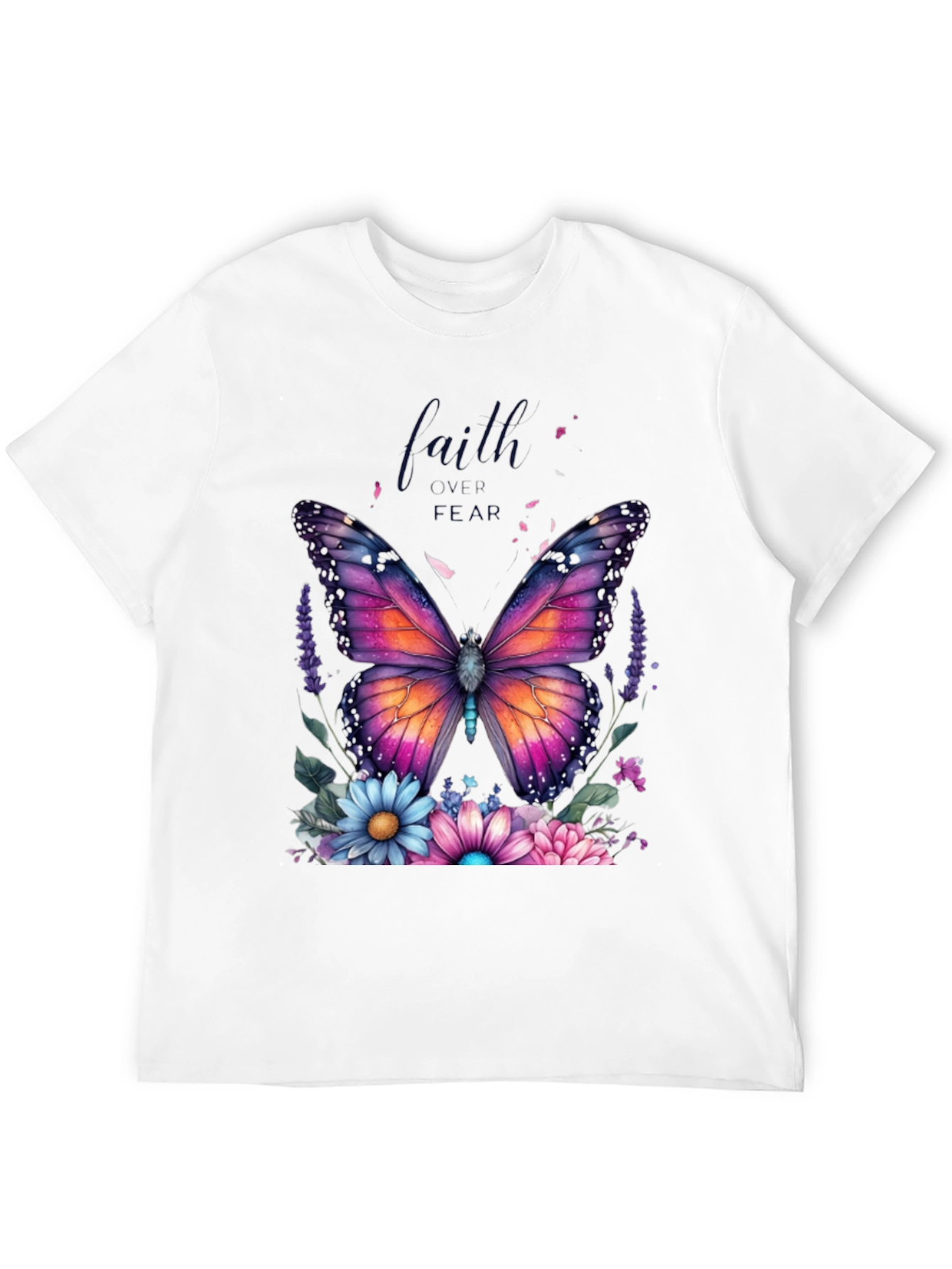 Faith Over Fear Butterfly Graphic T-Shirt