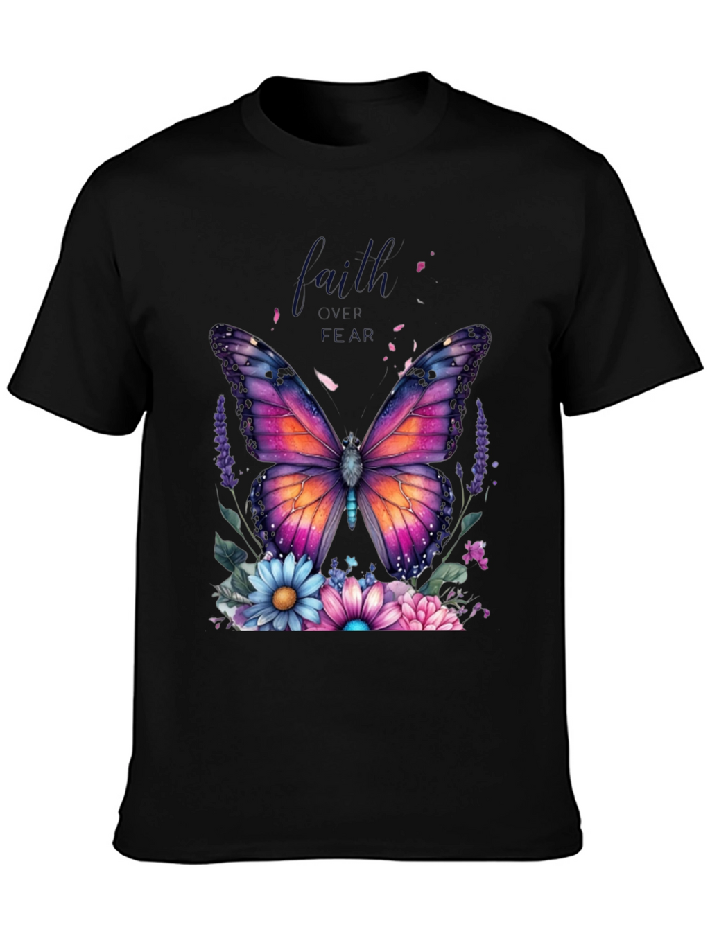 Faith Over Fear Butterfly Graphic T-Shirt