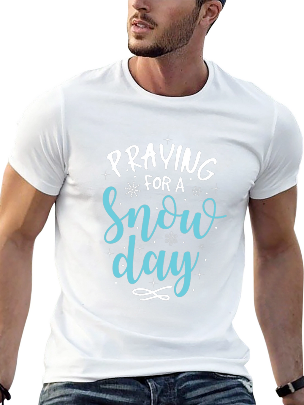 Praying For A Snow Day Graphic T-Shirt