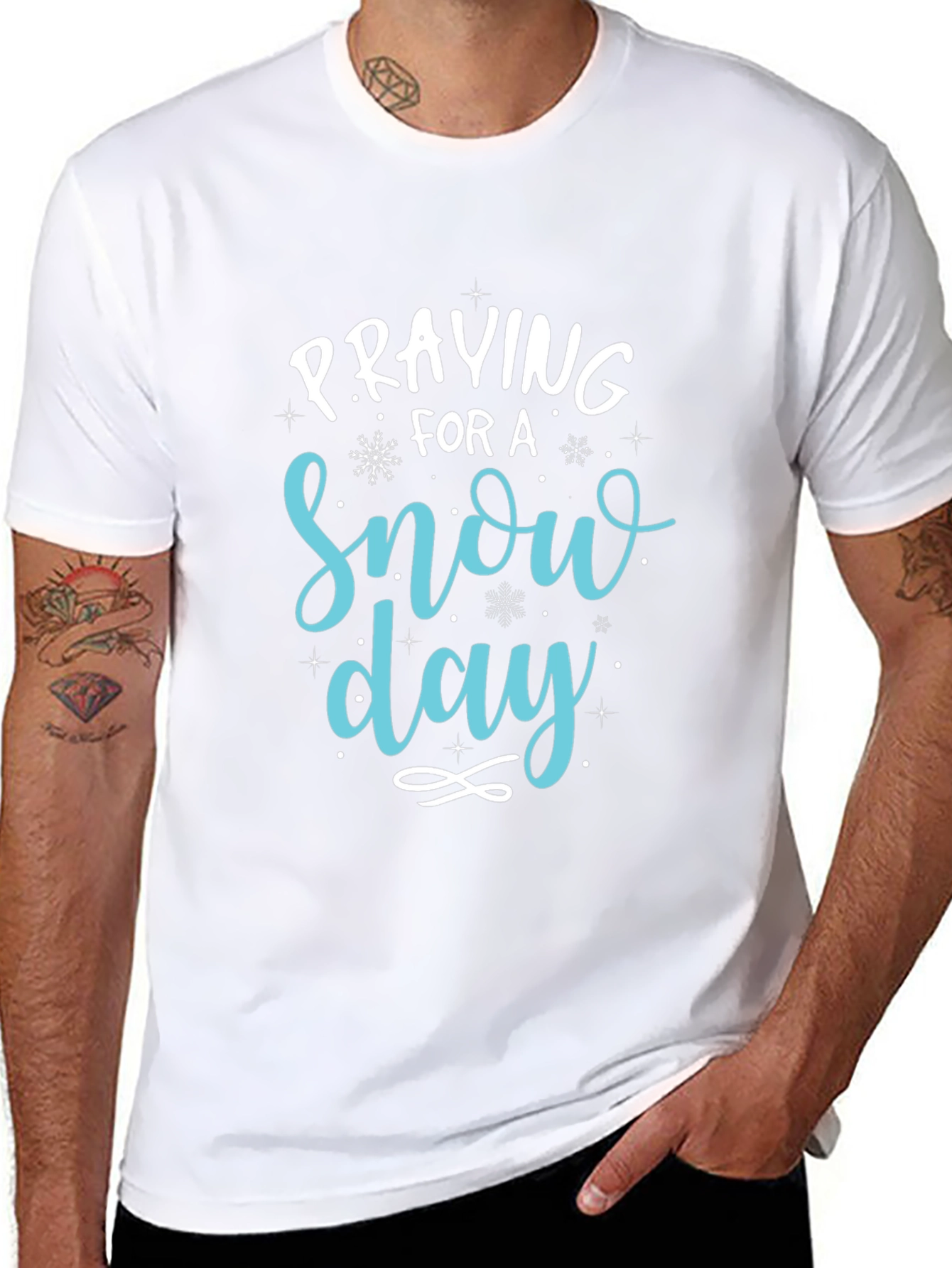 Praying For A Snow Day Graphic T-Shirt