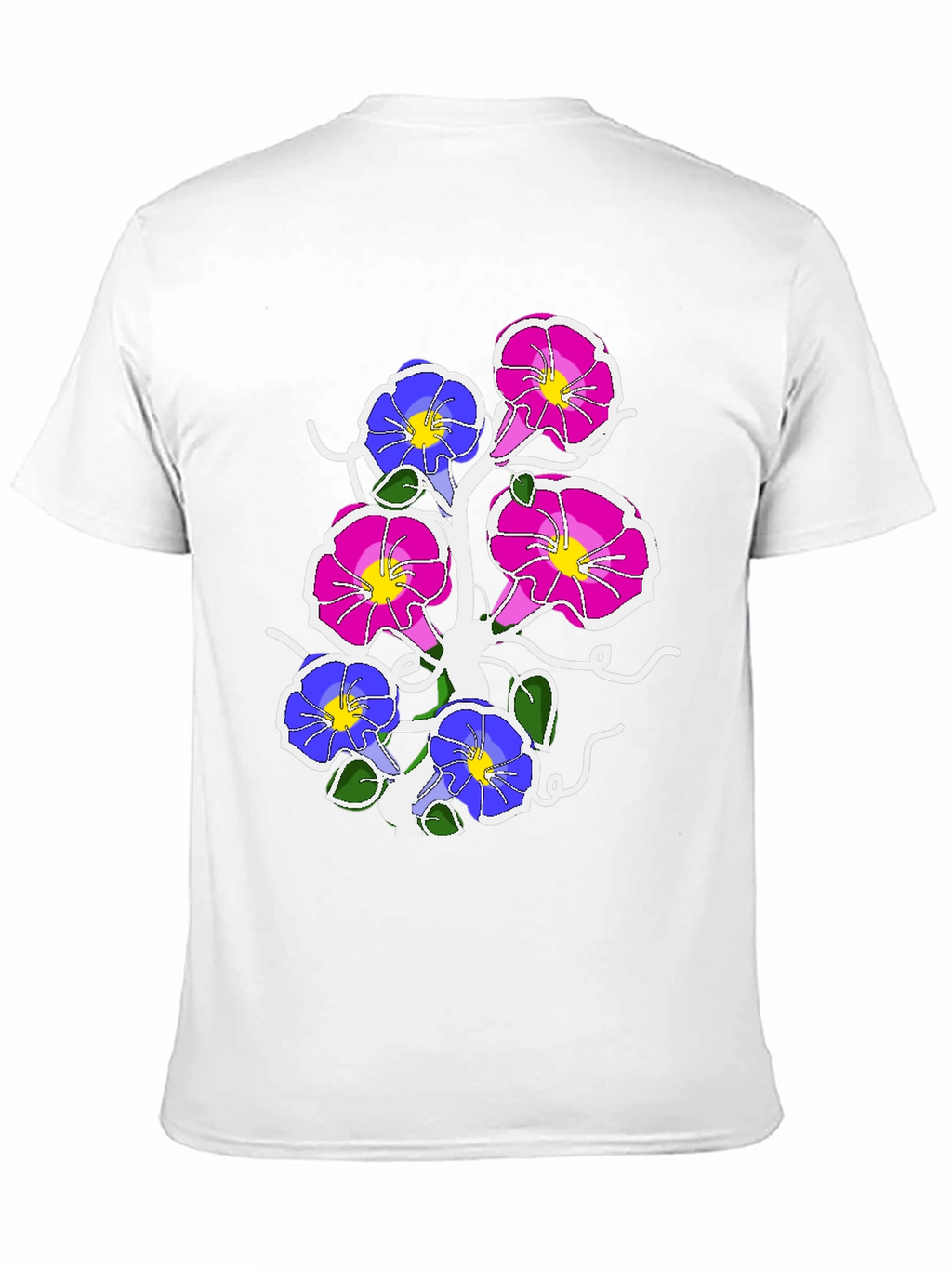 Floral Graphic Print Tee - Mens Black T-Shirt