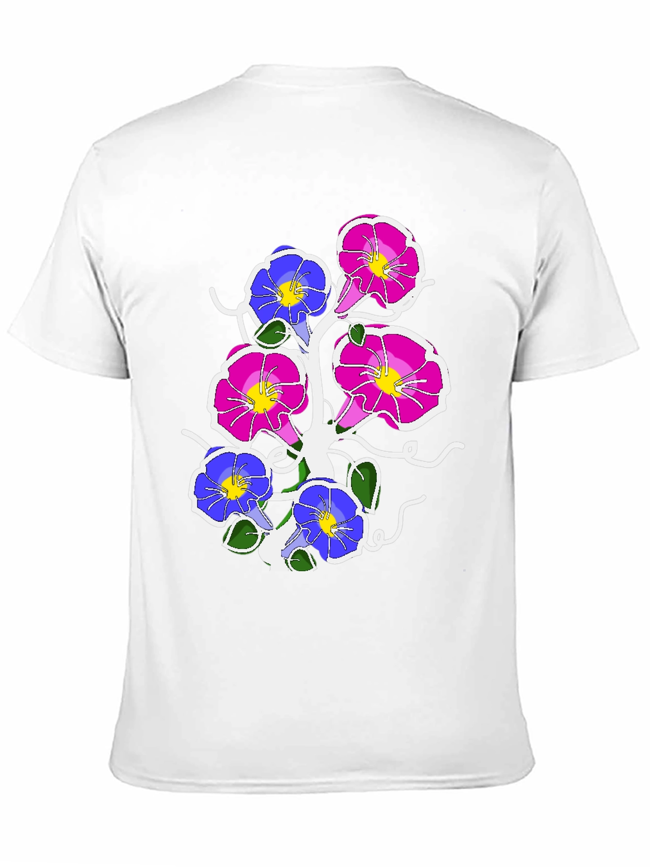 Floral Graphic Print Tee - Mens Black T-Shirt