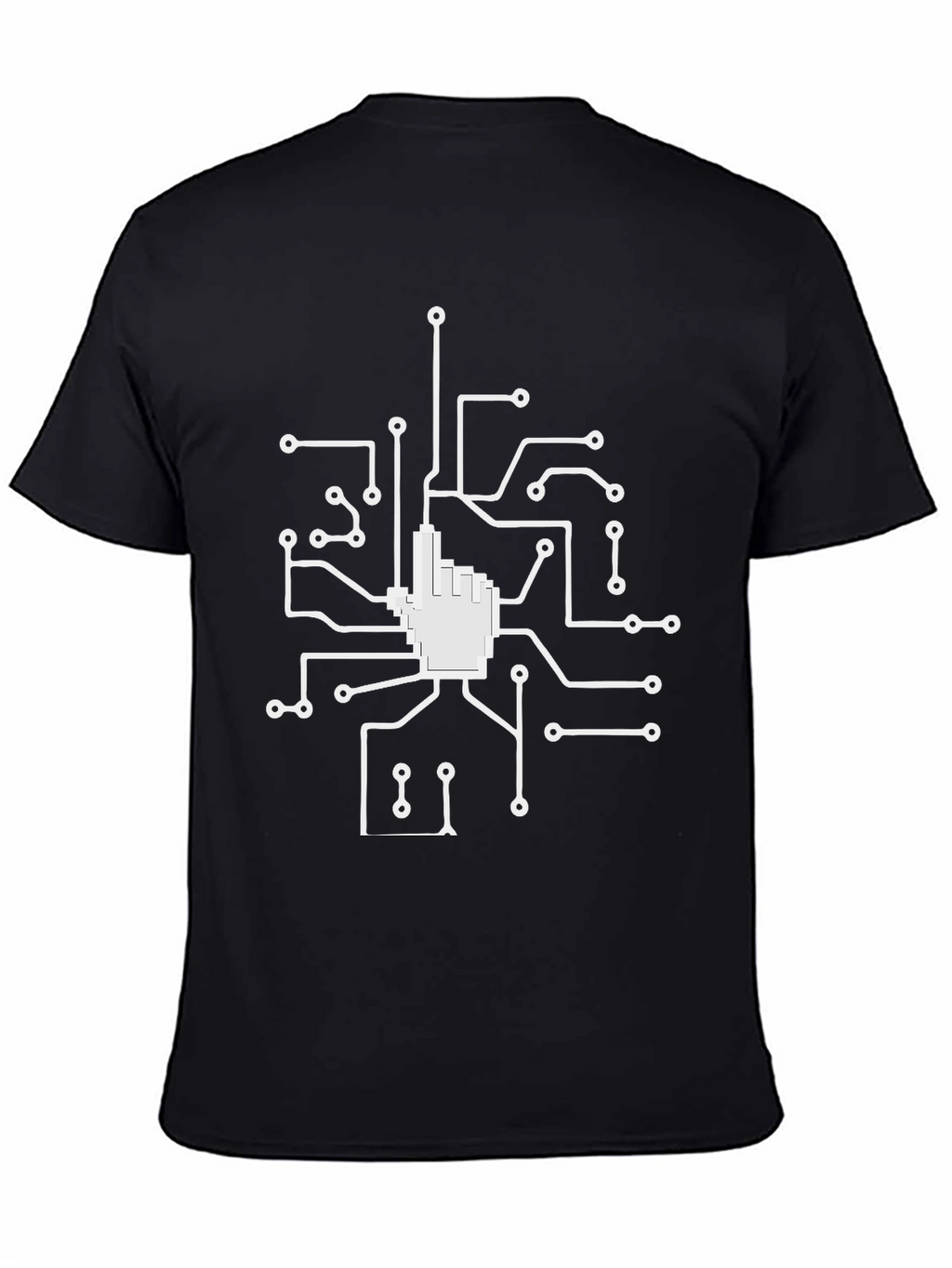 Circuit Hand Black T-Shirt - Geek Style