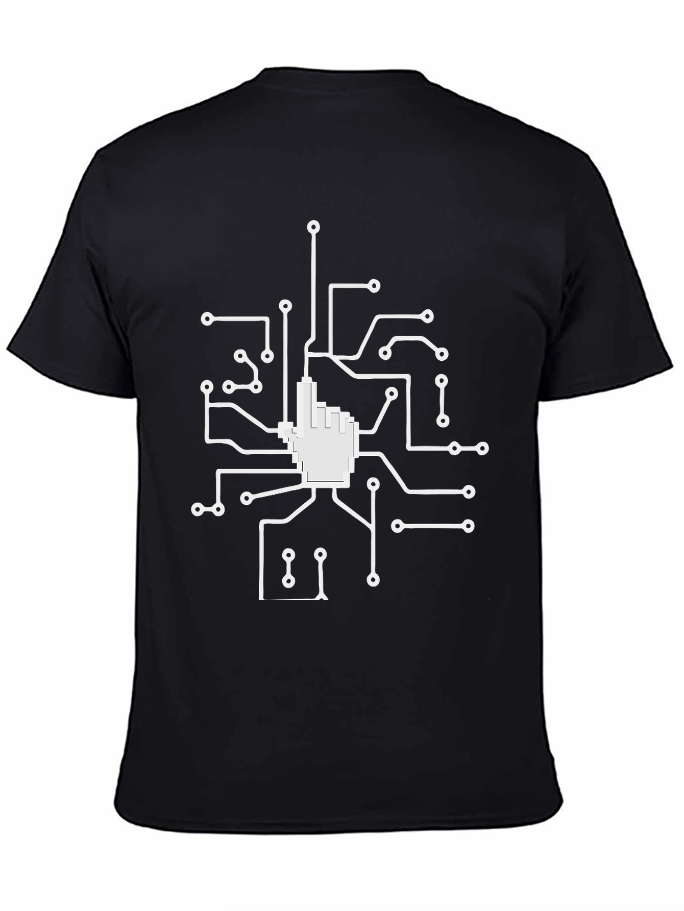 Circuit Hand Black T-Shirt - Geek Style