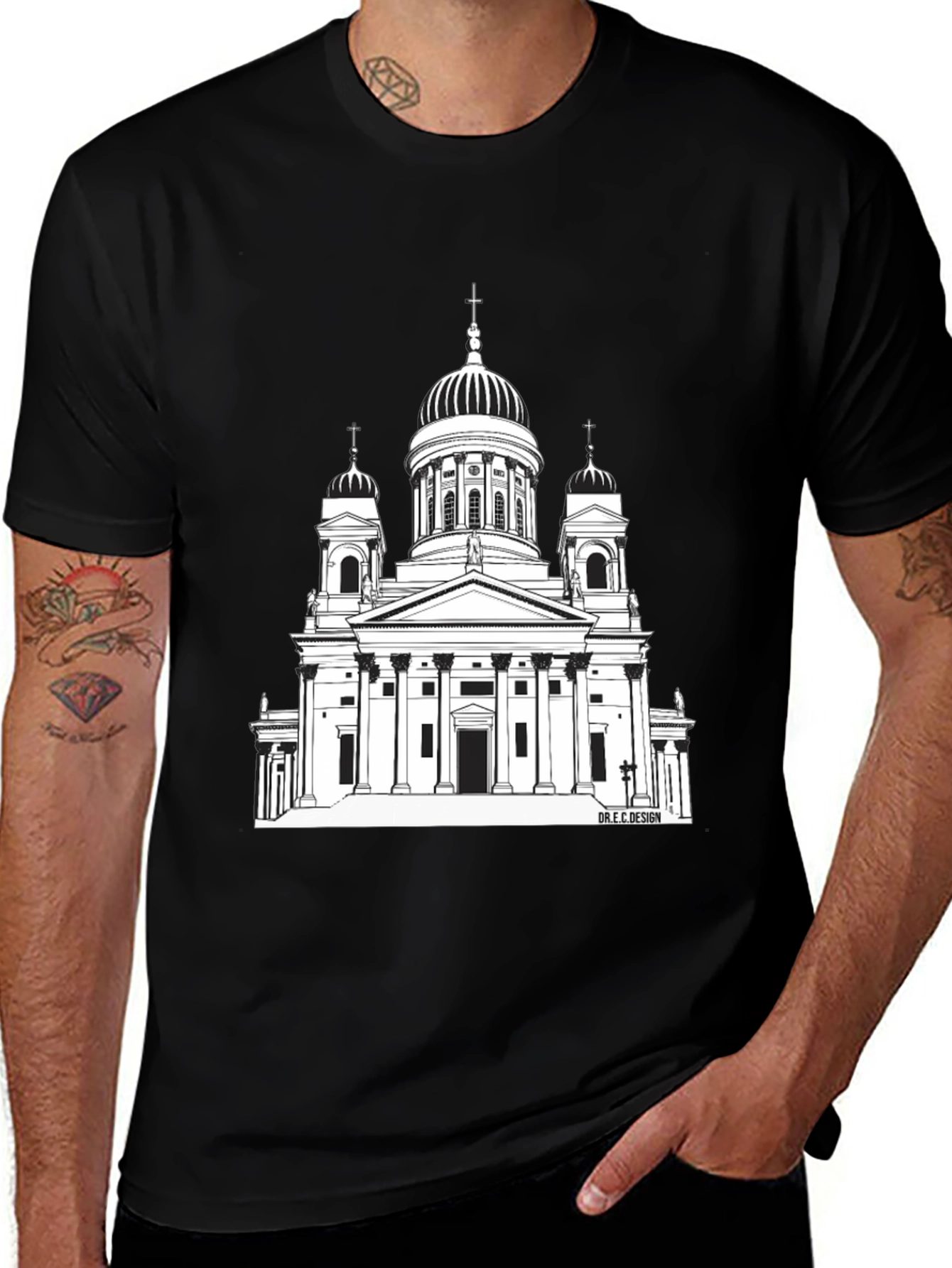 Architectural Church Tee - Unique Graphic Print