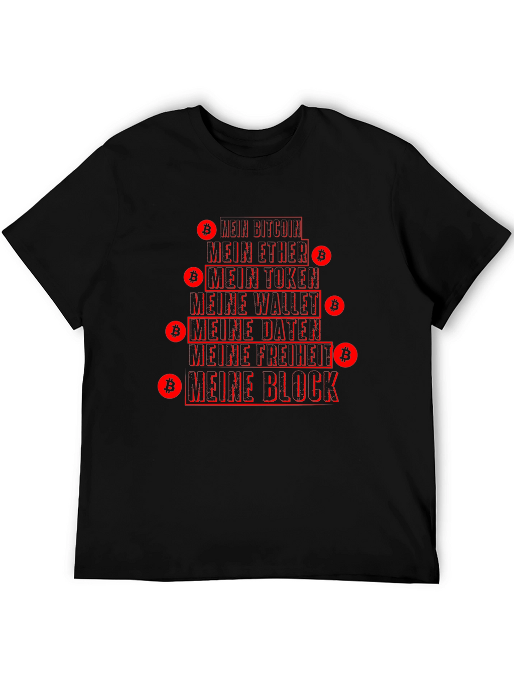 Crypto T-Shirt - Mein Bitcoin Ether Token Block