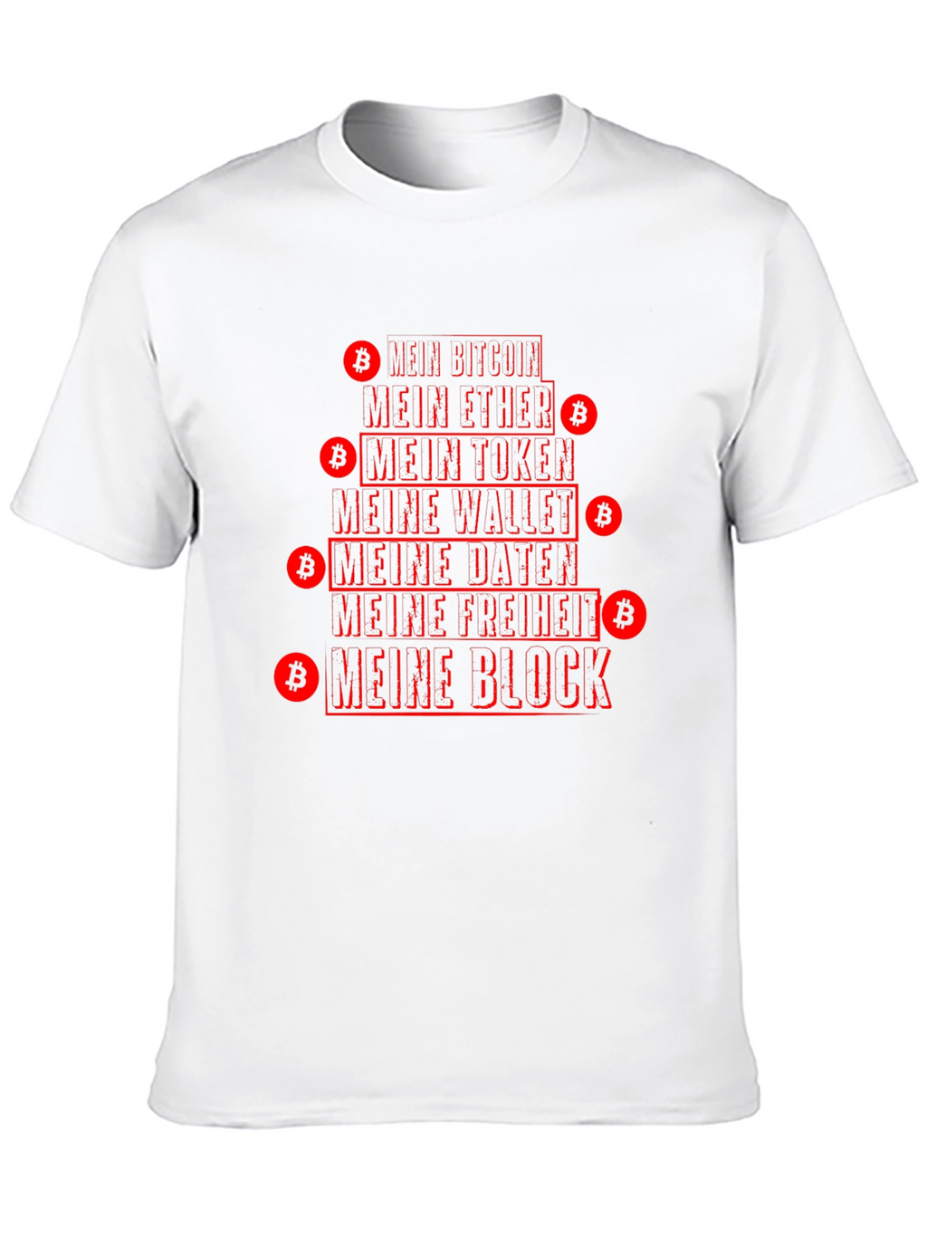 Crypto T-Shirt - Mein Bitcoin Ether Token Block