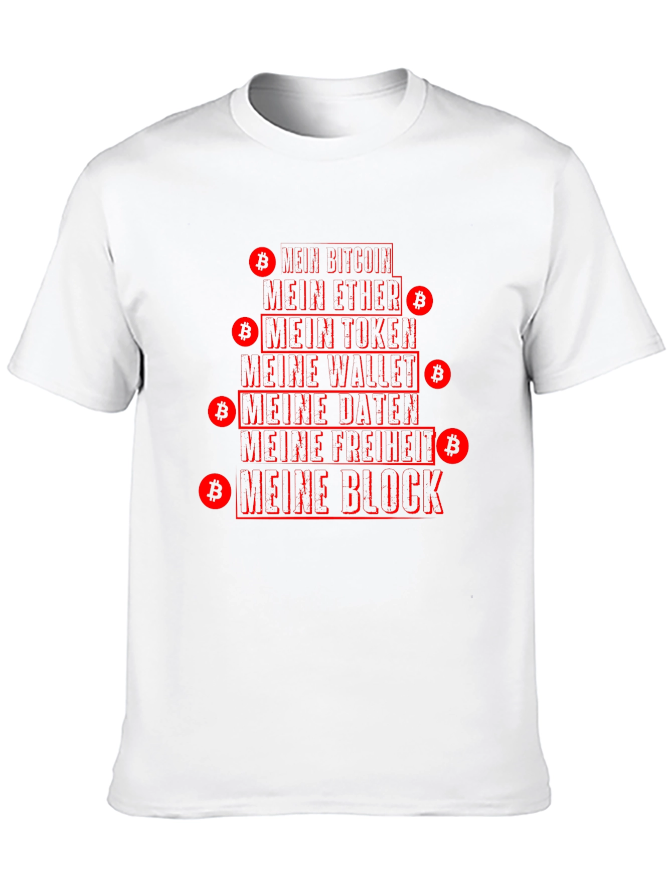 Crypto T-Shirt - Mein Bitcoin Ether Token Block