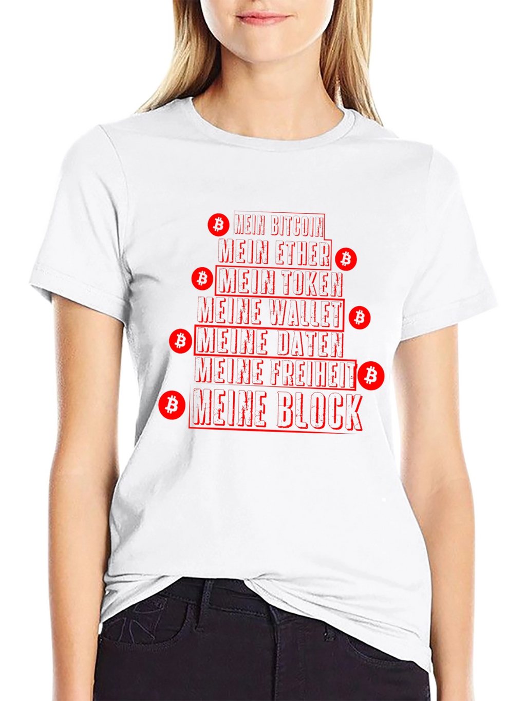Crypto T-Shirt - Mein Bitcoin Ether Token Block
