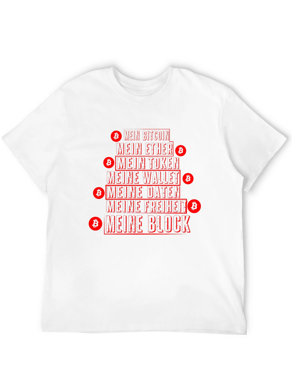 Crypto T-Shirt - Mein Bitcoin Ether Token Block
