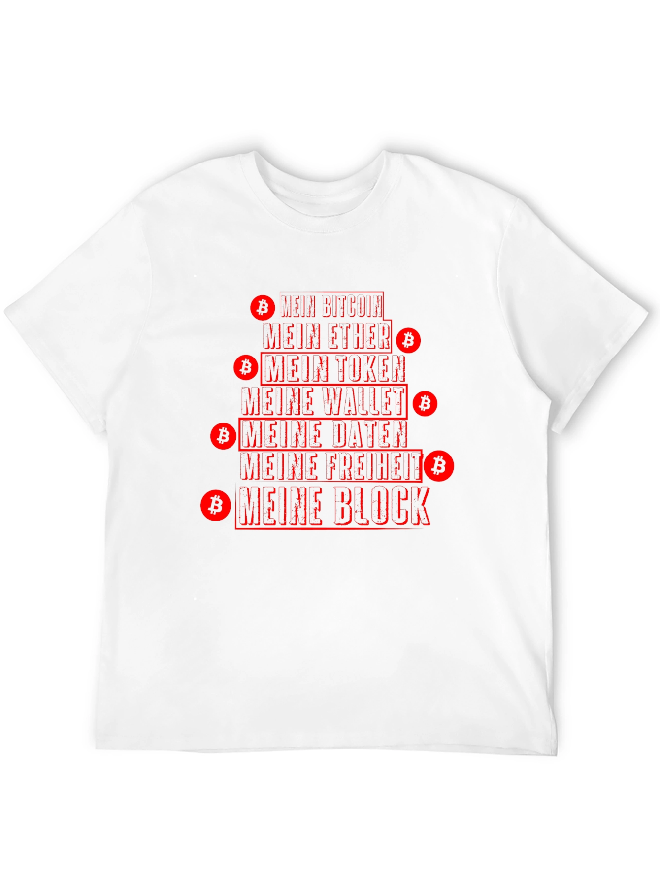Crypto T-Shirt - Mein Bitcoin Ether Token Block
