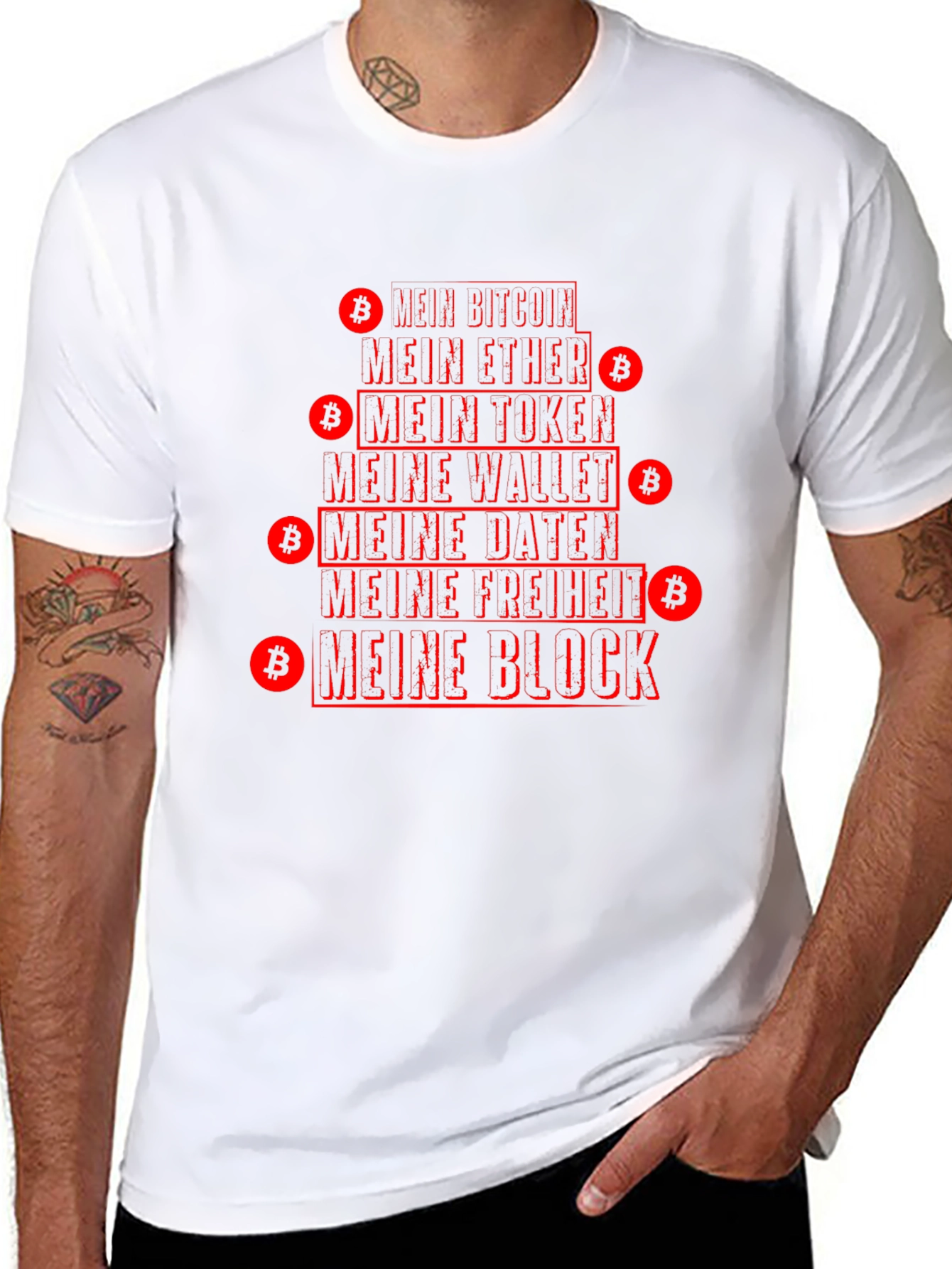 Crypto T-Shirt - Mein Bitcoin Ether Token Block