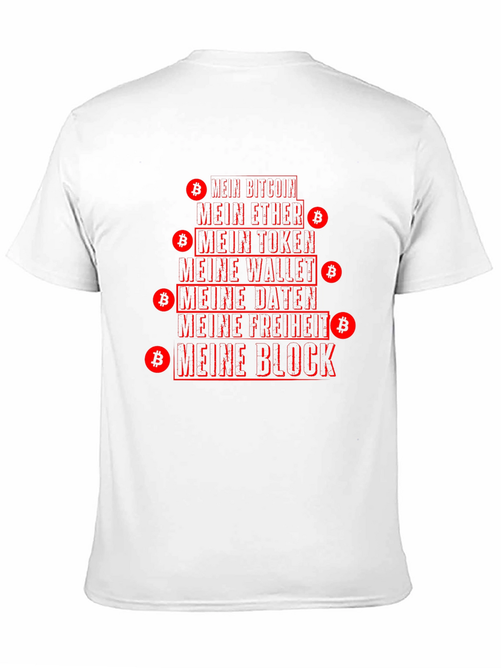 Crypto T-Shirt - Mein Bitcoin Ether Token Block