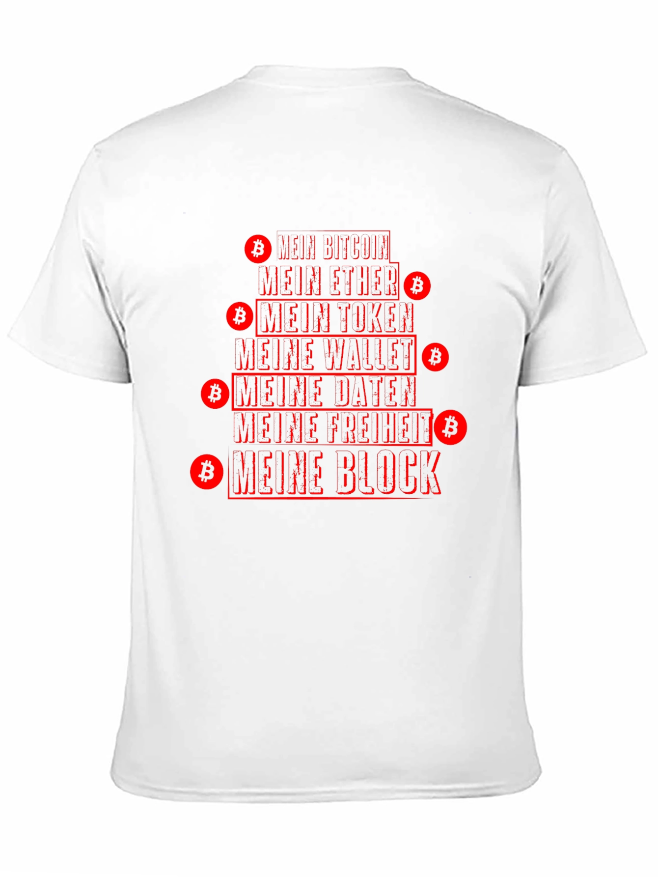 Crypto T-Shirt - Mein Bitcoin Ether Token Block