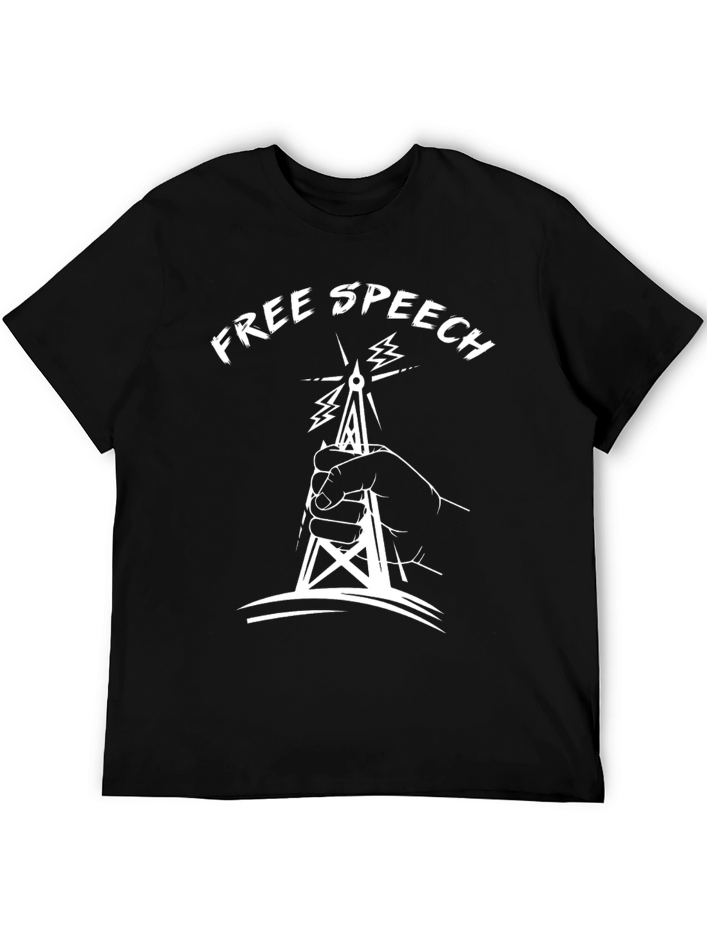 Free Speech T-Shirt - Tower & Hand Design