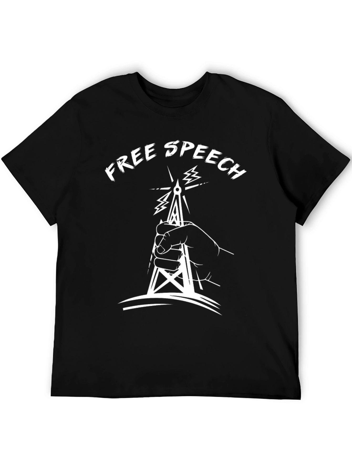 Free Speech T-Shirt - Tower & Hand Design