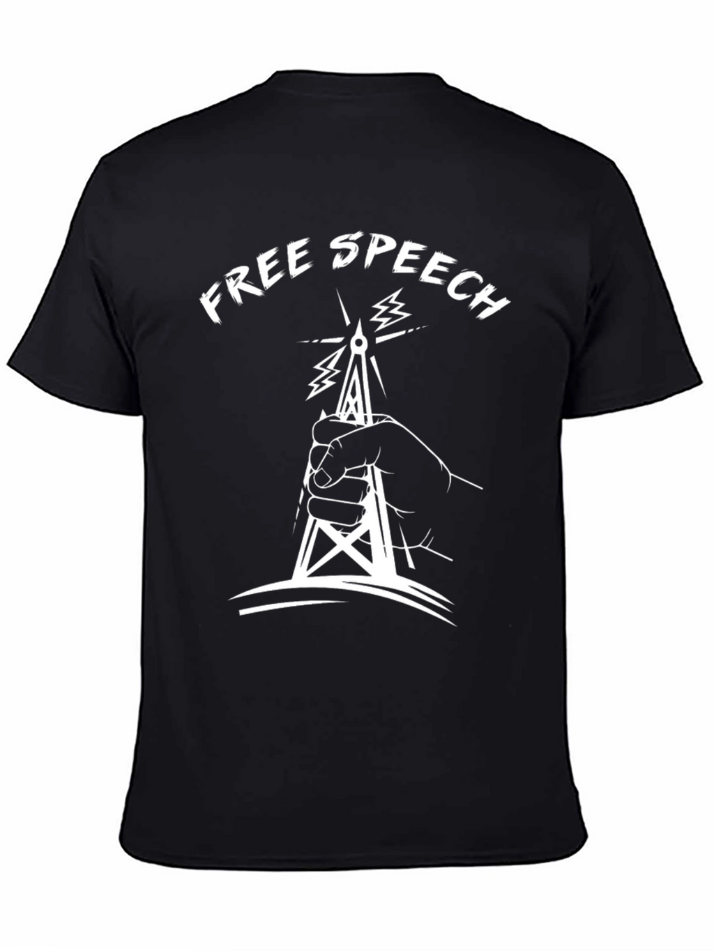 Free Speech T-Shirt - Tower & Hand Design