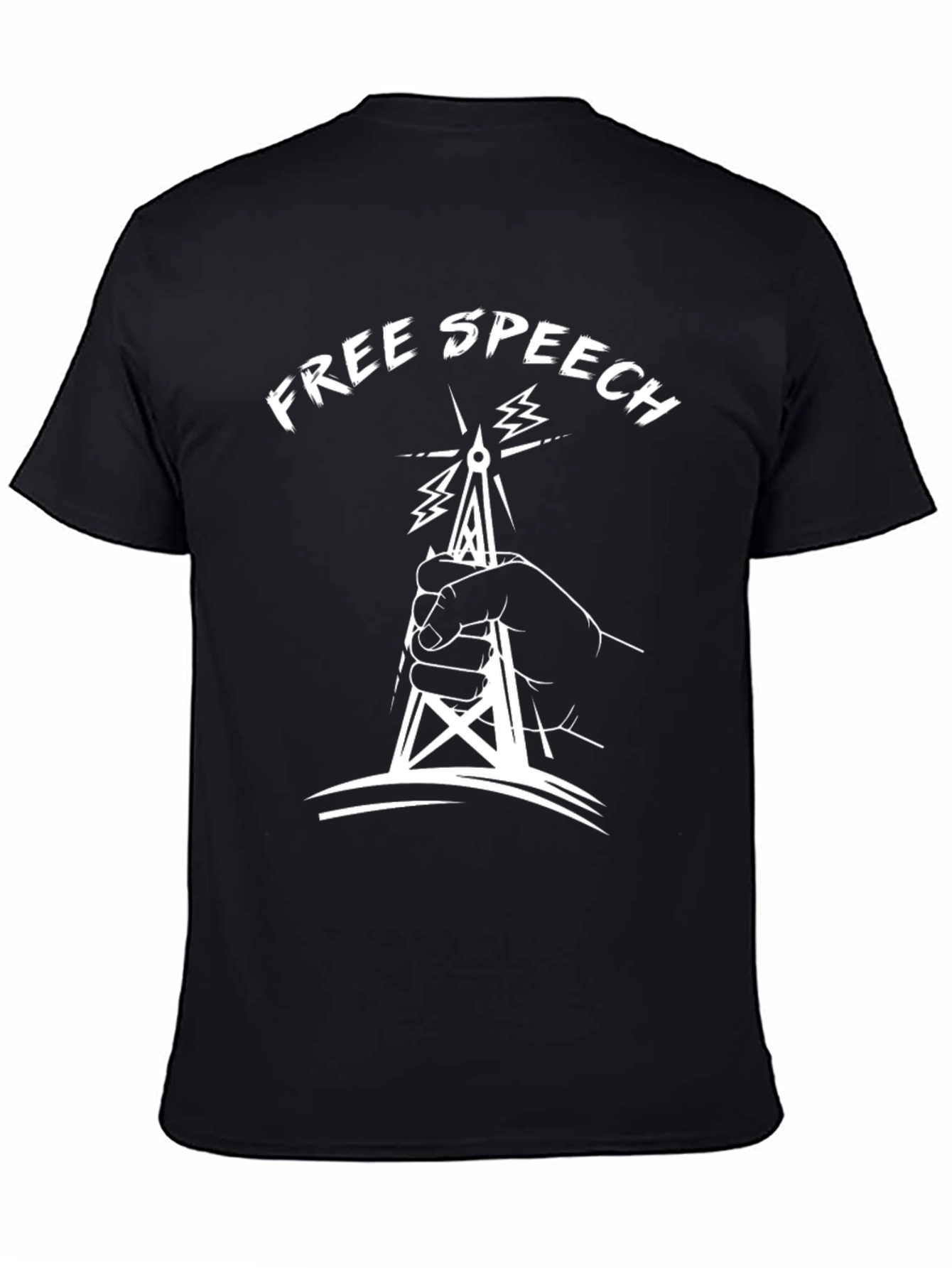 Free Speech T-Shirt - Tower & Hand Design