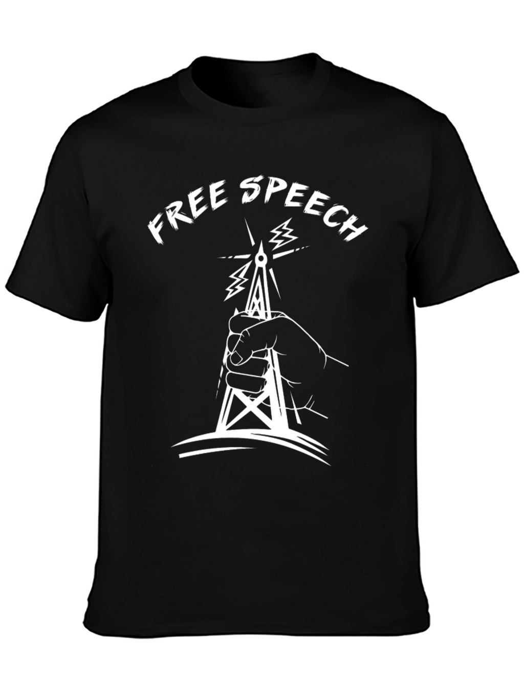 Free Speech T-Shirt - Tower & Hand Design