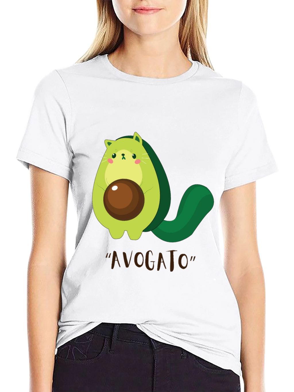 Avogato T-Shirt - Cute Avocado Cat Graphic Tee
