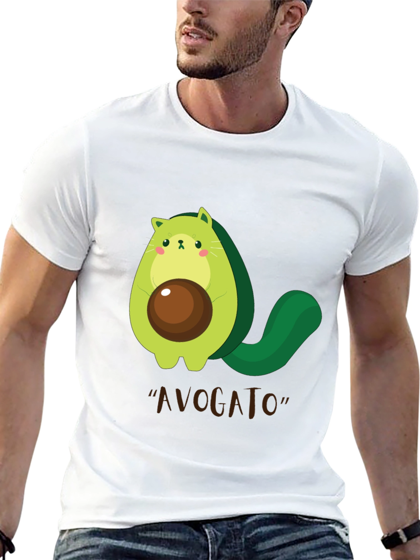 Avogato T-Shirt - Cute Avocado Cat Graphic Tee