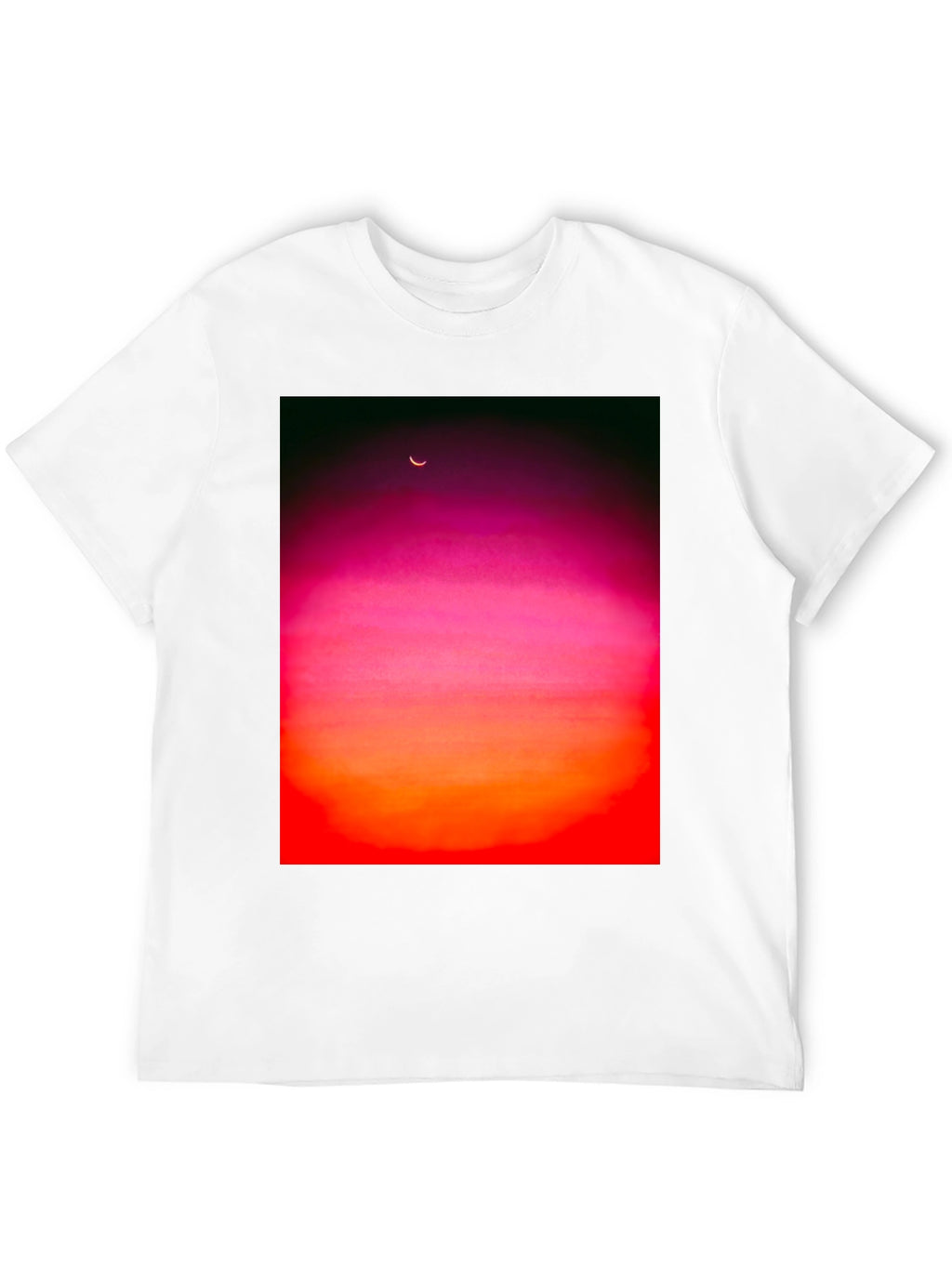 Sunset Moon Graphic Tee - Black Unisex T-Shirt
