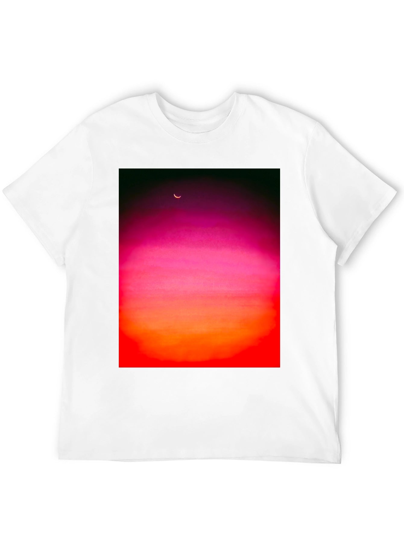 Sunset Moon Graphic Tee - Black Unisex T-Shirt