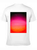 Sunset Moon Graphic Tee - Black Unisex T-Shirt