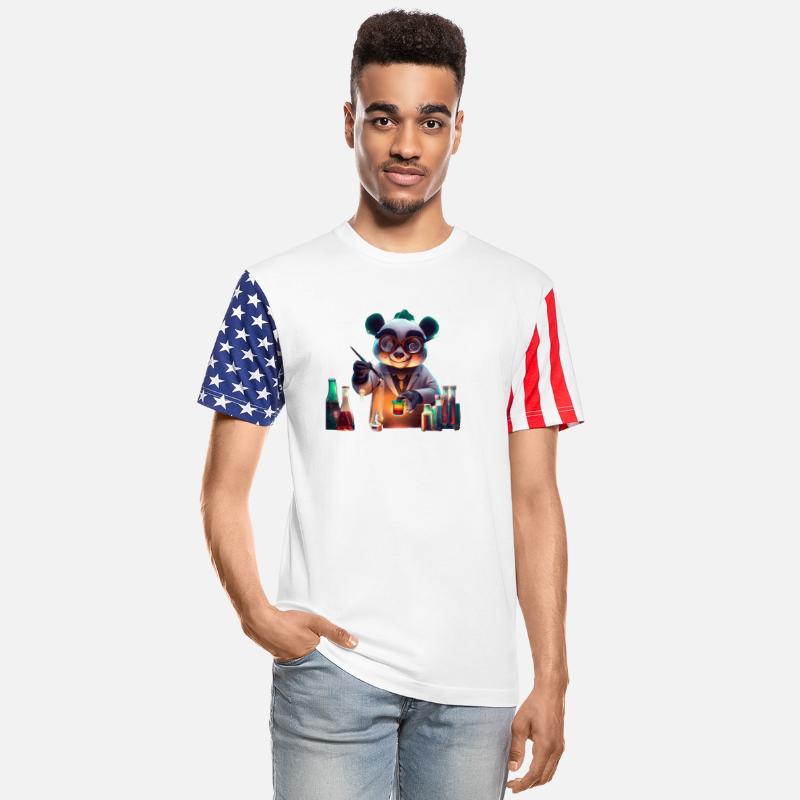 Colorful mad science with a panda