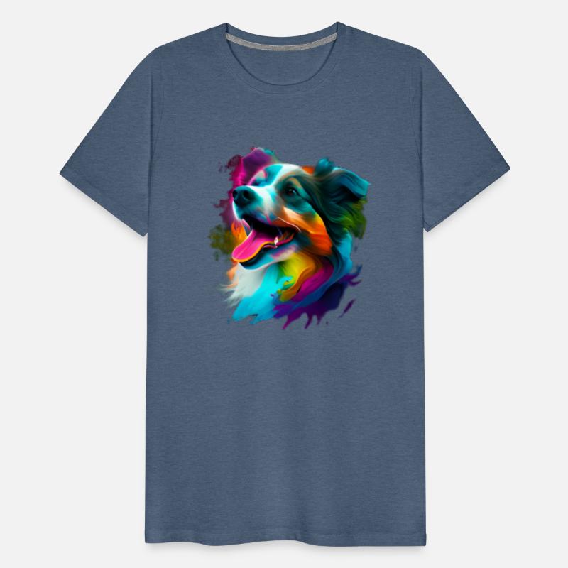 colorfully painted dog