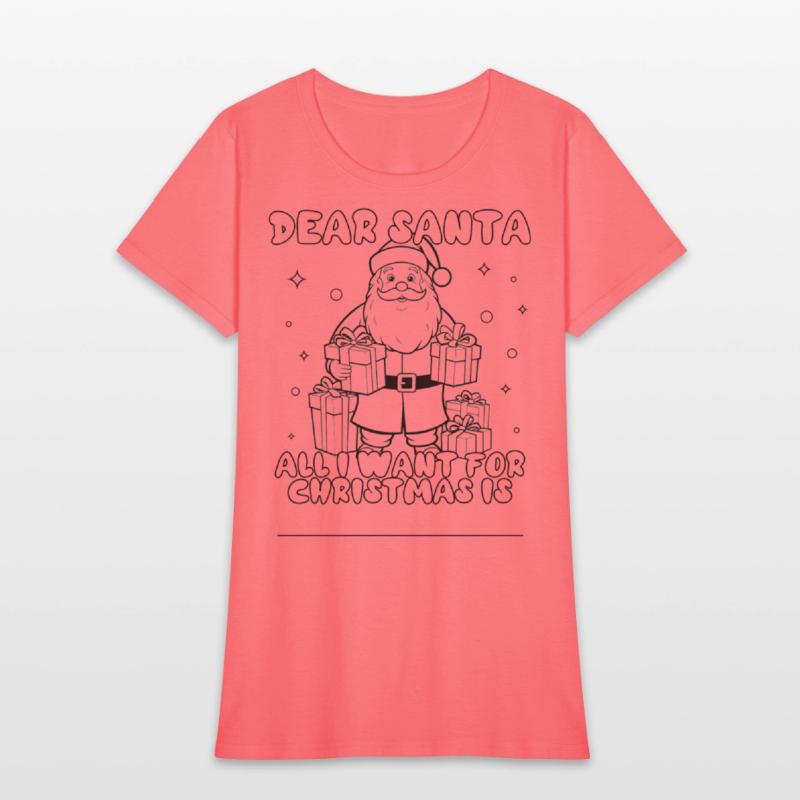 Coloring DIY Christmas Shirt to paint and color in