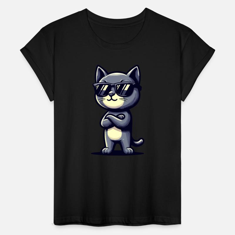 Cool Cat In Sunglasses Pose Graphic