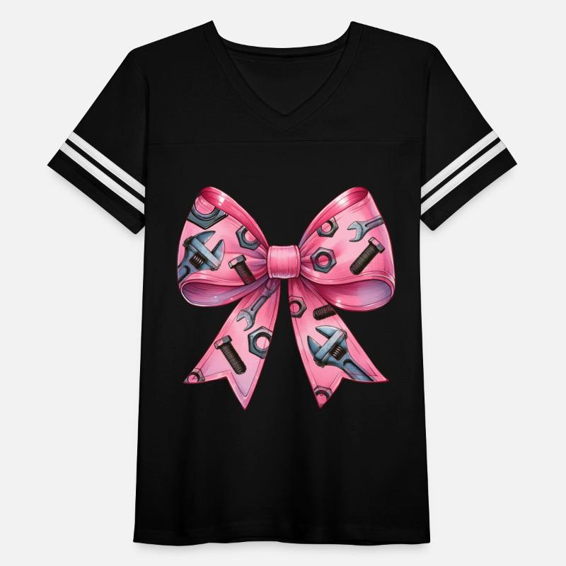 Coquette Bow Mechanic Tools Pattern Pink Ribbon