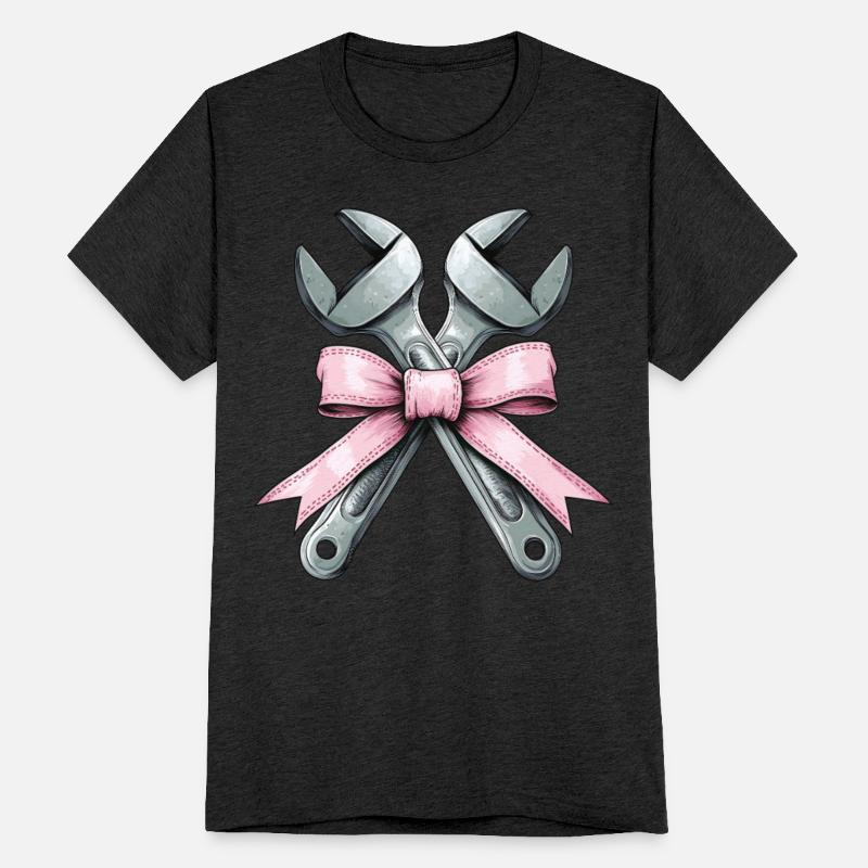 Coquette Bow Mechanic Wrench Pink Ribbon Mom