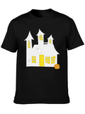 Halloween Haunted House Graphic T-Shirt