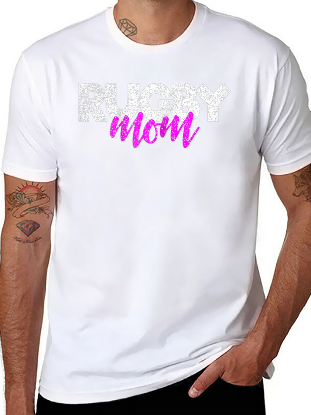 Rugby Mom Graphic T-Shirt - Black