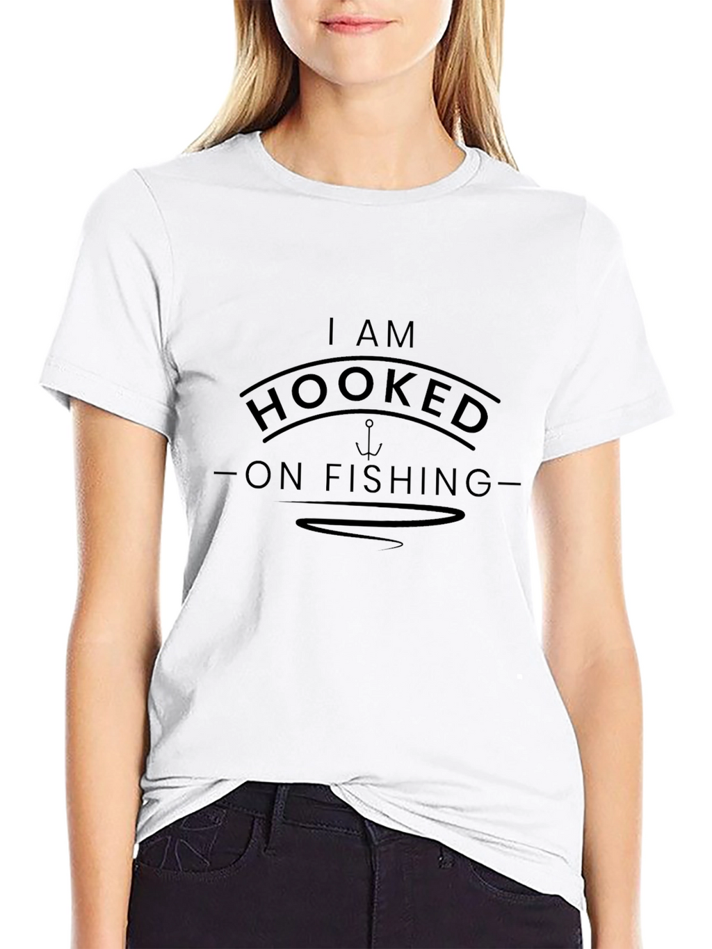 Hooked on Fishing Black T-Shirt